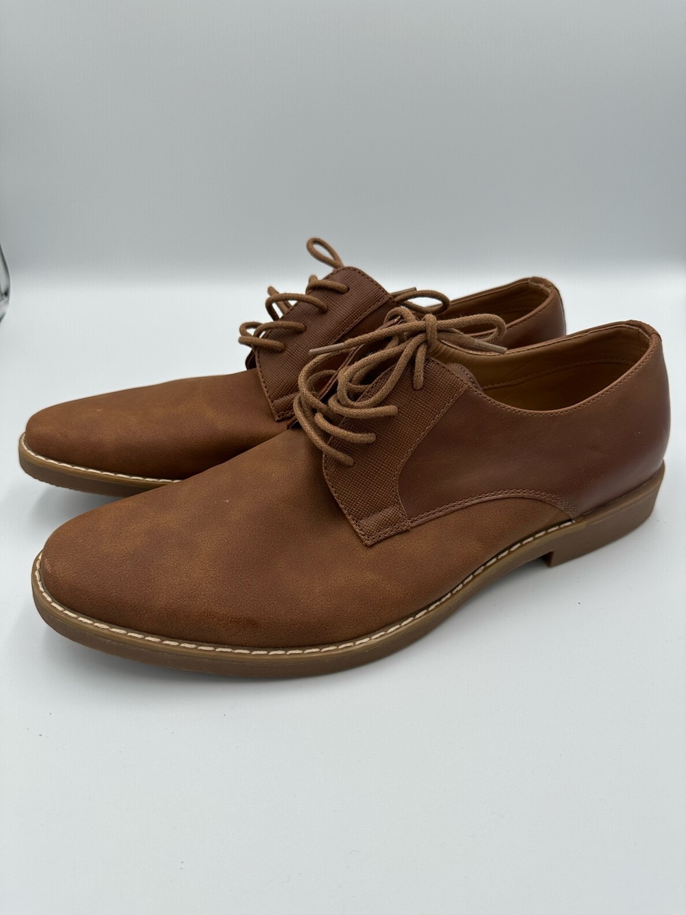 JF J Ferrar Sterling Men’s Dress Shoes Brown Lace Up Oxford Derby Size 9.5 M